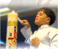 cirio pascal sabado santo vigilia pascal pascoa velas igreja catolica canto da paz www.cantodapaz.com.br ordem franciscana irmas clarissas