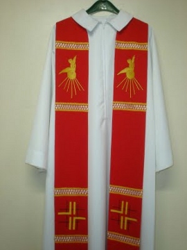 estola missa sacerdote missa padre franciscano igreja catolica canto da paz vestes liturgicas