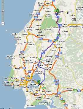 google maps Fátima Portugal Montijo peregrinacao peregrinos Santuario de Nossa Senhora